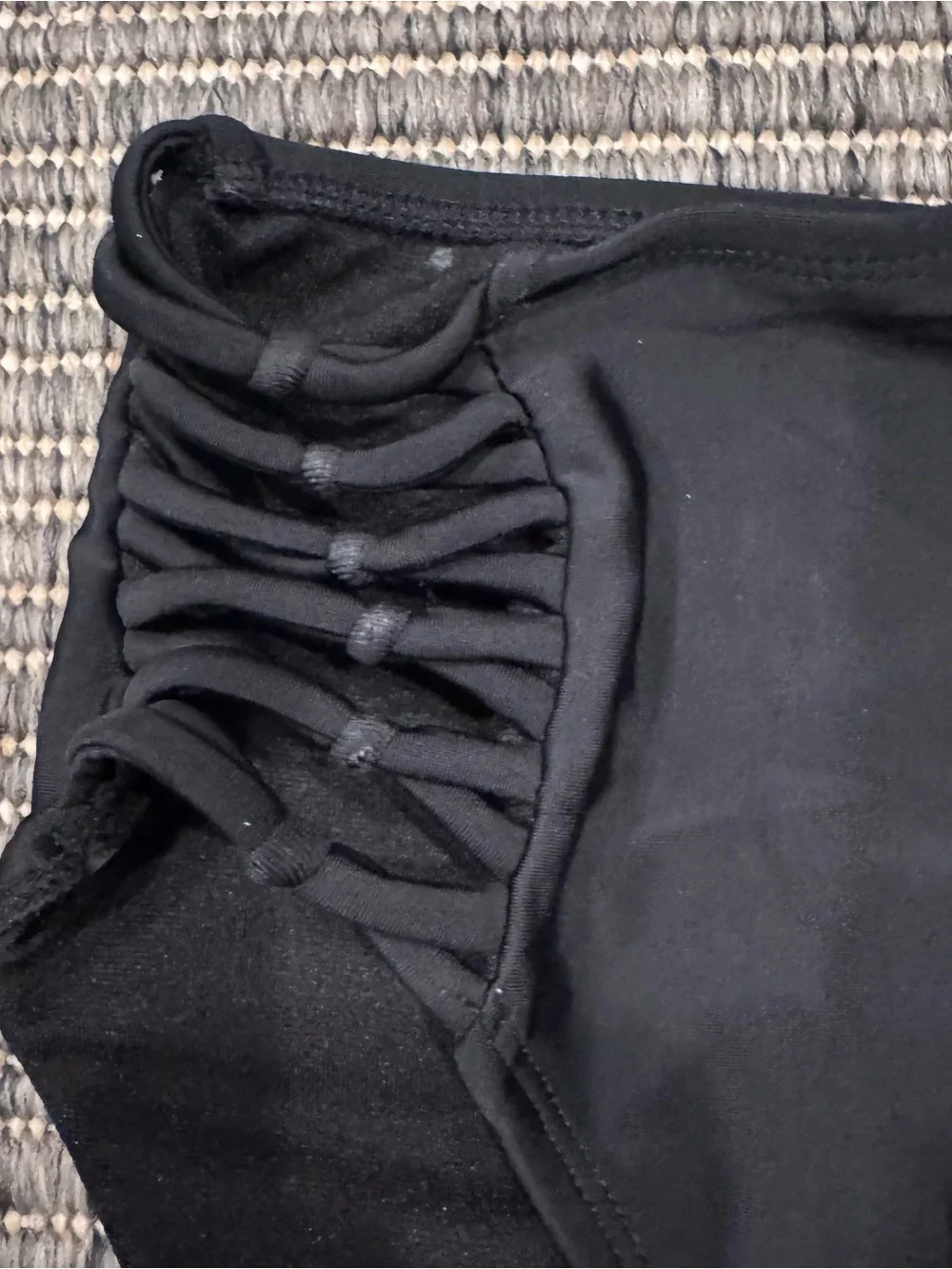 Xhilaration Black Ruched Side Bikini Bottoms